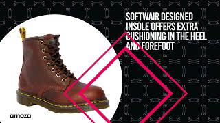 Amoza Deals - Dr. Martens, Women’s Maple Zip Steel Toe Light Industry Boots