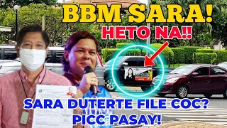 BBM SARA! SARA DUTERTE FILE COC? PICC PASAY! HETO NA LIVE!