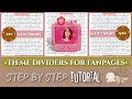 Theme divider ideas for fanpage. || Simran's creation || •crystalcodess•