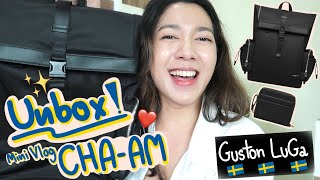 Unbox GASTON LUGA ทดสอบกระเป๋ากันน้ำแบบเรีบลๆ mini vlog CHA-AM เริ่มมมมม!! | peary_official