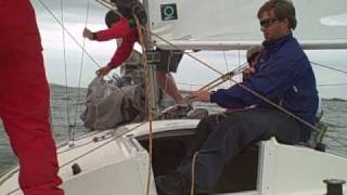 J24 Downwind/Gybing - 2009 Midwinters - Tim Healy