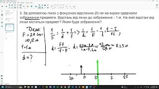 Фізика 9 клас, Розв'язування задач на формулу тонкої лінзи та оптичну силу лінзи