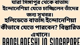 Singapore থেকে ইন্দোনেশিয়া বাতাম যাওয়া যাবে কি?সিঙ্গাপুর টু বাতাম যাওয়ার নিয়মাবলি।#singaporenews #sg