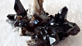 Tibetan Black Quartz Crystal Cluster 299g , Powerful Protection , Crystal Healing