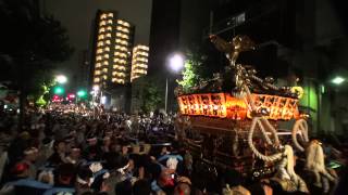 鳥越まつり 宮入り祭 夜祭り 宮神輿渡御 2014年。