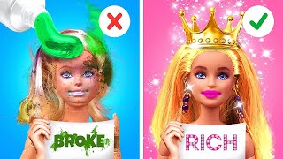 We Adopted a Poor Doll! From Broke to Rich with a Doll Makeover!