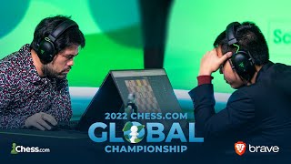 $1M CGC: Hikaru, So, Nihal, Giri TIED In Chess.com Global Championship Semifinal Presented by Brave