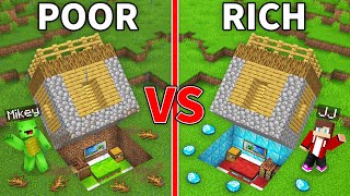 JJ's RICH vs Mikey's POOR Secret UNDERGROUND Base Build Battle in Minecraft   Maizen
