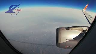 自機のコントレイルが下の層雲に影を落とす【A320 Jetstar Japan】Own contrail casts a shadow on the stratus below.