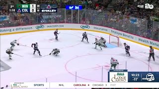 Yakov Trenin and Brock Faber score 3rd period goals in the Wild's win over Avs