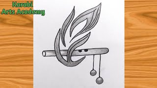 How to draw flute of Krishna[2023]| Bansuri drawing| @karabiartsacademy6921