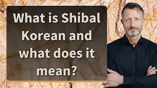 What is Shibal Korean and what does it mean?