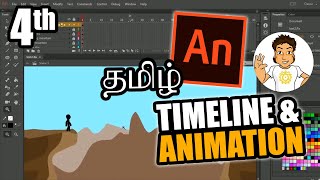 Animate CC Tutorial[Part 4] TimeLine Animation in Tamil | Adobe Animate Tutorial | Online course