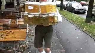 Guy drops all the beer(funny clip)