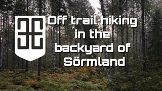 Off trail hiking in the backyard of Sörmland