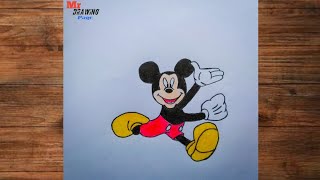 How To Draw Mickey Mouse Step By Step || Colour Pencil Drawing Mickey Mouse | Disney Mickey Mouse