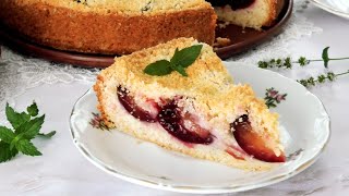 Очень вкусный пирог со сливами🍂🥧