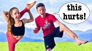 GIRLS vs BOYS Flexibility Challenge! ft/ Ninja Kidz