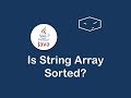 is string array sorted in java