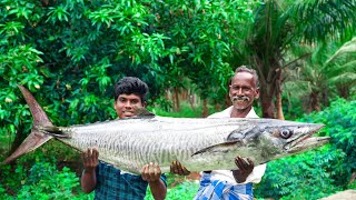 15Kg KING MACKEREL FISH FRY | VANJARAM MEEN VARUVAL | Village Traditional Fish Recipe | KARUPPASAMI