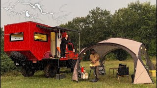 CAMPING WITH AN OFF ROAD CARAVAN IN THE RAIN