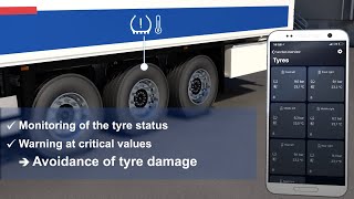 Check the tyre pressure and tyre temperature on your SmartTrailer with TrailerConnect® beSmart app