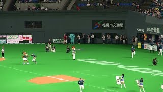 20190817 スカイブルーユニのファイターズナインのスターター送り出し