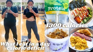 WHAT I EAT IN A DAY *CALORIE DEFICIT* | 1300 CALORIES, HIGH PROTEIN + YUMMY EASY FOODS AT HOME