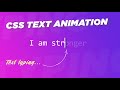 Text Typing Animation Effects Using Html and CSS | Typing Text Animation without Javascript