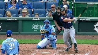 MIN@KC: Pinto connects on a solo shot to left-center