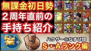 【ドラクエタクト】2周年前に手持ちキャラ紹介！無課金初日勢の育成状況やよく使うキャラを語る回（S Aランク編）