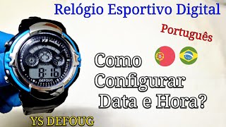 Configuração De Relógio Esporte Digital | Como Ajustar o tempo em relógios digitais | Arrumar a Hora