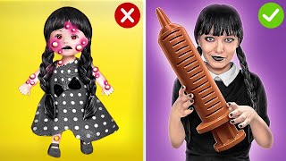 All The Hilarious Wednesday Addams Moments! 🖤 *Fun DIY Crafts And Cool New Gadgets*