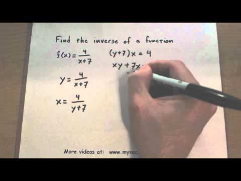 Pre-Calculus - Find the Inverse of a Function Pre-Calculus - Find the Inverse of a Function