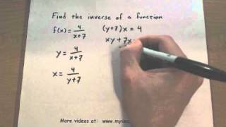 Pre-Calculus - Find the Inverse of a Function