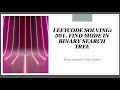 Leetcode solving: 501. Find Mode in Binary Search Tree
