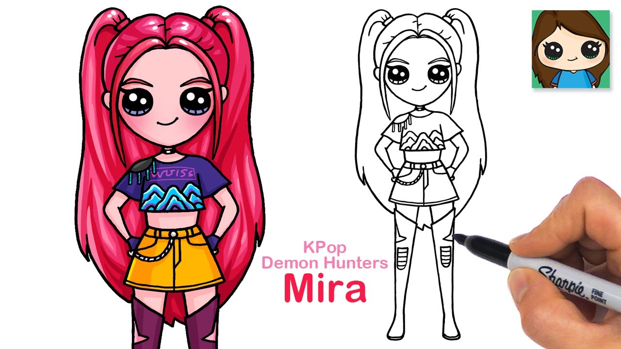 How To Draw Mira Kpop Demon Hunters Youtube