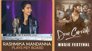 Rashmika Mandanna Plays Key Board | Dear Comrade Music Festival | Vijay Deverakonda