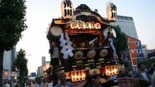 熊谷うちわ祭、平成29年7月21日、夜巡行1