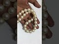 Beautiful South Sea Pearl Necklace, Light Golden Color, Round Shape, Size Pearl Beads