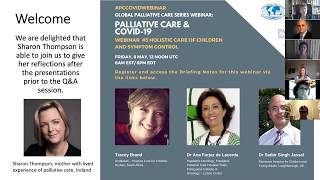Global Palliative Care webinar 8 May - PC & Covid-19: Holistic care of children & symptom control