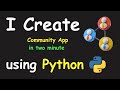 I CREATE COMMUNITY APP IN 2 MIN USING PYTHON & LEARN PYTHON BY BUILDING SIMPLE PROJECTS