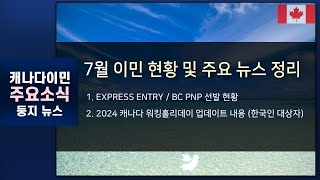 2023년 7월 캐나다 이민 현황 및 주요 뉴스 / 7월 선발 현황, 2024 캐나다 워킹홀리데이 업데이트 내용