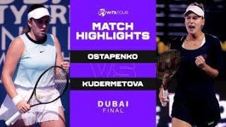 Jelena Ostapenko vs. Veronika Kudermetova | 2022 Dubai Final | WTA Match Highlights