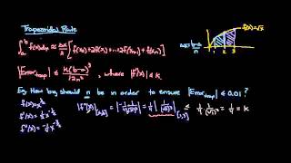 Trapezoidal rule error formula