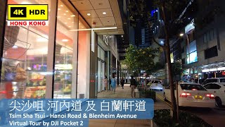 【HK 4K】尖沙咀 河內道 及 白蘭軒道 | Tsim Sha Tsui - Hanoi Road & Blenheim Avenue | DJI Pocket 2 | 2021.12.08
