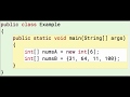 Java Arrays 2: Two ways of creating an int array