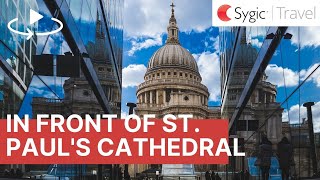 360 video: The front of St. Paul's Cathedral in London, UK