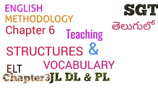 Teaching Structures and Vocabulary in telugu I SGT English Methodology