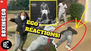 Guy Fights Uphill; RUNUP -GETS SLUMPED n Driveway like Pacquiao vs. Marquez (EGO REACTION)